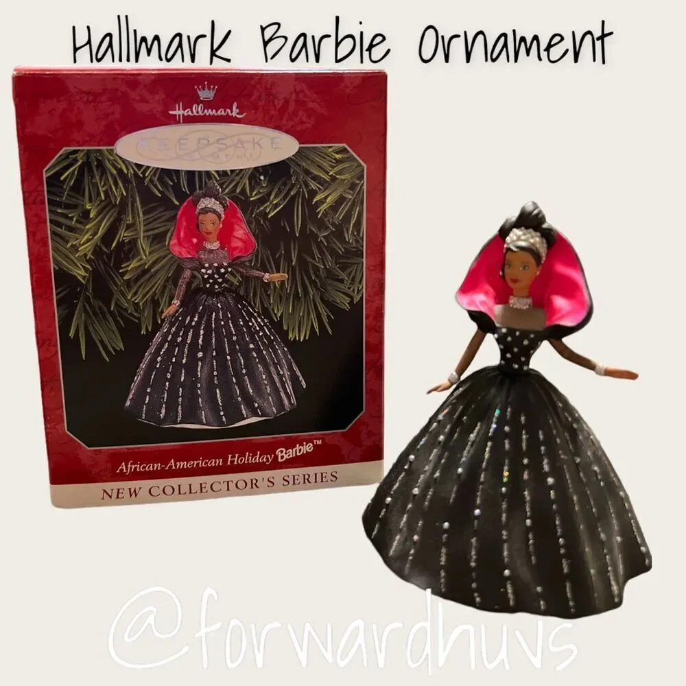 African American Holiday Barbie - Vintage Hallmark Keepsake Ornament